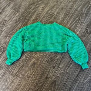 Green Crop Zara Sweater